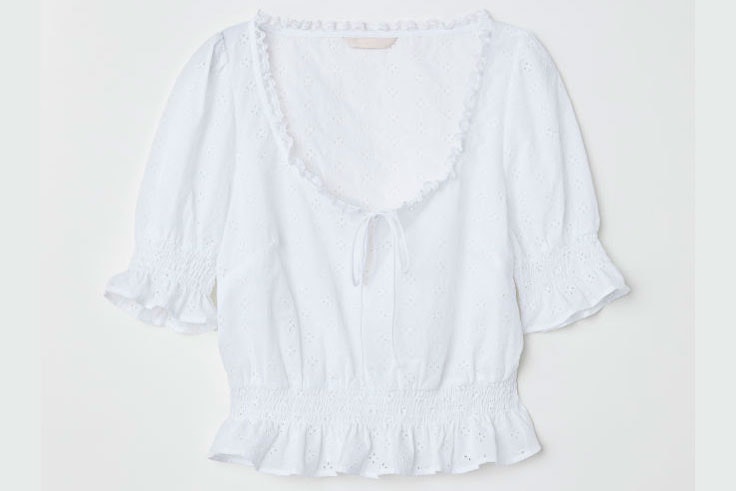 blusa blanca h&m