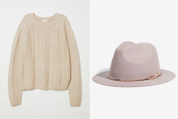 botines-serpiente-conjunto-jersey-blanco-hm-sombrero-beige-parfois