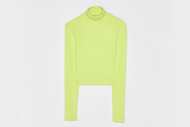 jersey-verde-neon-cuello-vuelto-bershka