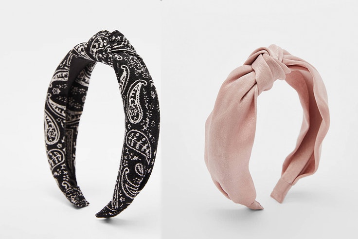 Diadema estampada negra (5,99€) y diadema rosa bebé (4,99 €).