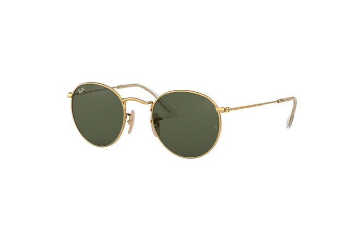 gafas de sol redondas metal dorado ray ban soloptical
