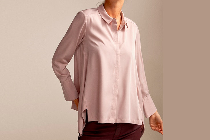 camisa color lila cortefiel