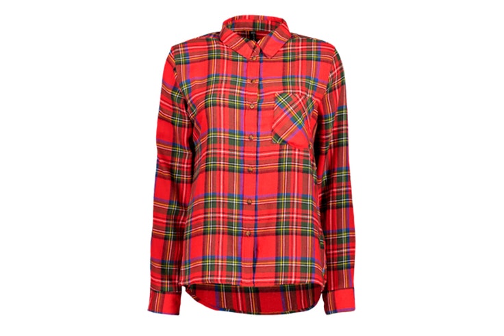 camisa estampado cuadros rojo new-yorker