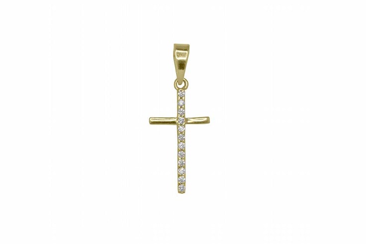 cruz dorada colgante joyeria jose luis