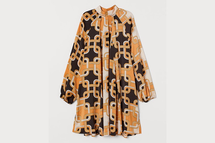 vestido corto estampado diseño richard allan para hm
