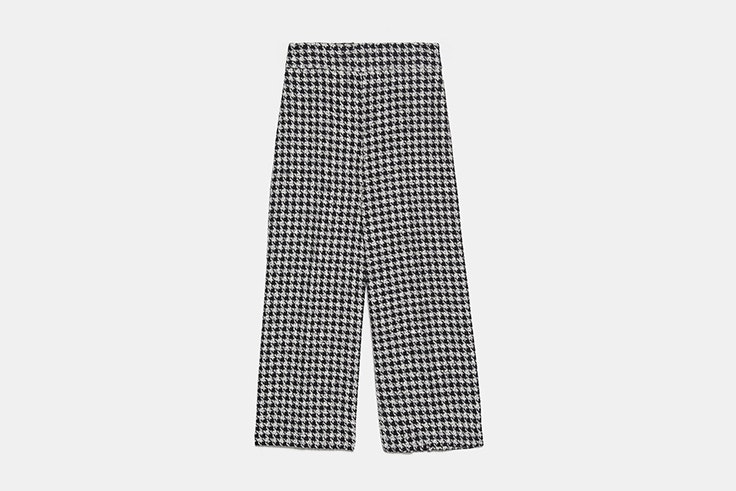 pantalon ancho pata de gallo zara