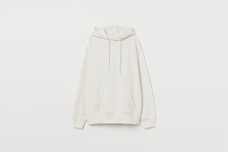 sudadera blanca con capucha de hym Olivia Frost