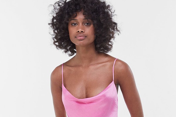 Slip dress rosa Bershka